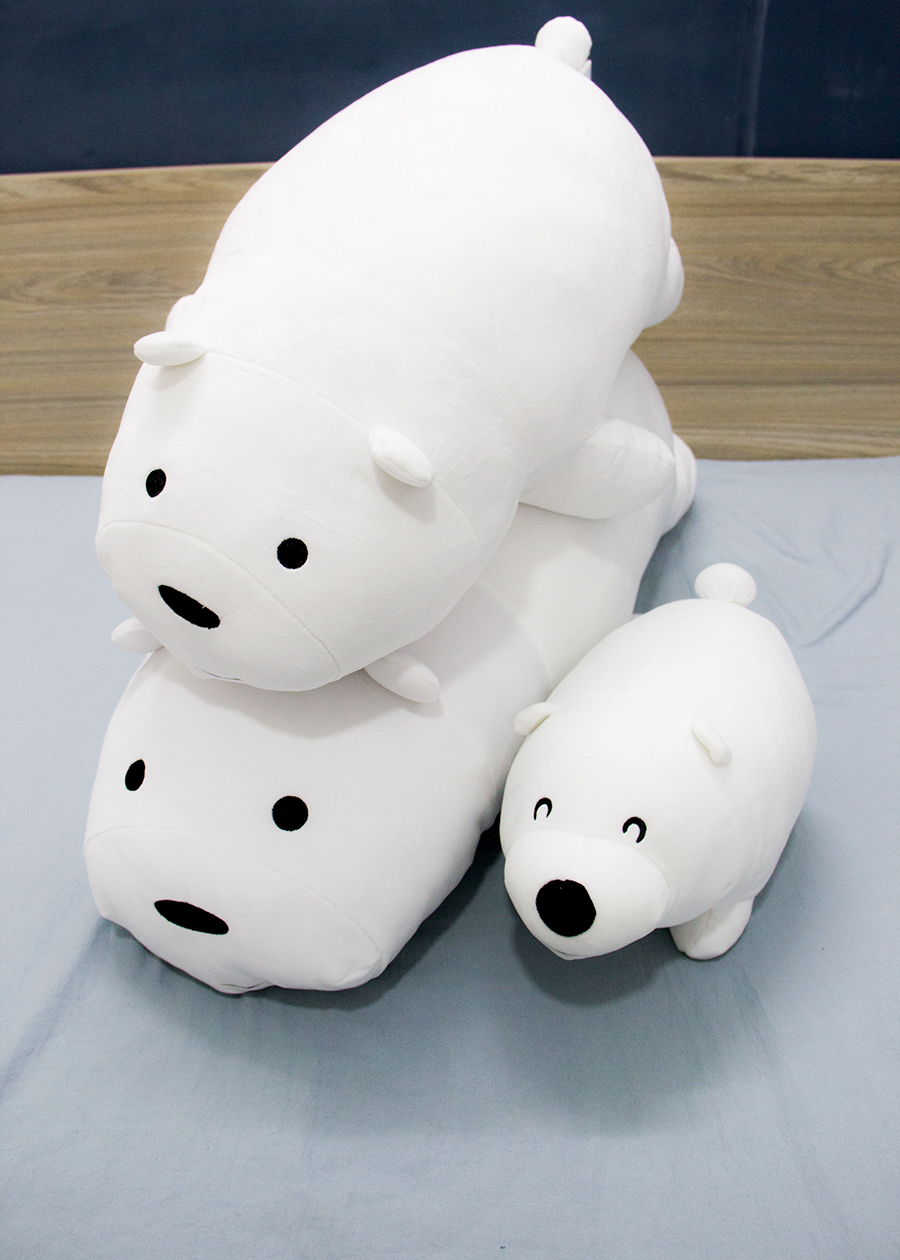 Thú nhồi bông Gấu Bắc cực Ice Bear nằm trắng BA00088