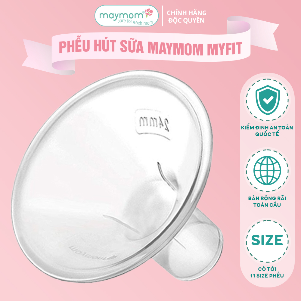 Phễu Hút Sữa Maymom Myfit, Phụ Kiện Thay Thế Máy Vắt Sữa Medela, Spectra, Avent, Unimom, Rozabi, Cimilre (1 cái)