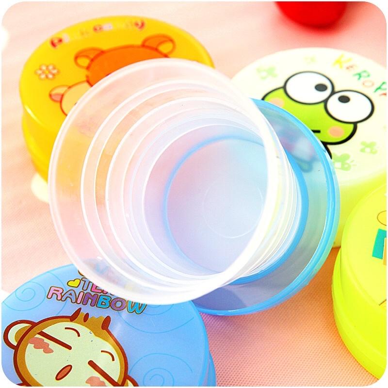 Ly uống nước gấp gọn trong suốt có có nắp đậy hình thú đáng yêu phù hợp picnic, du lịch, văn phòng, trường học