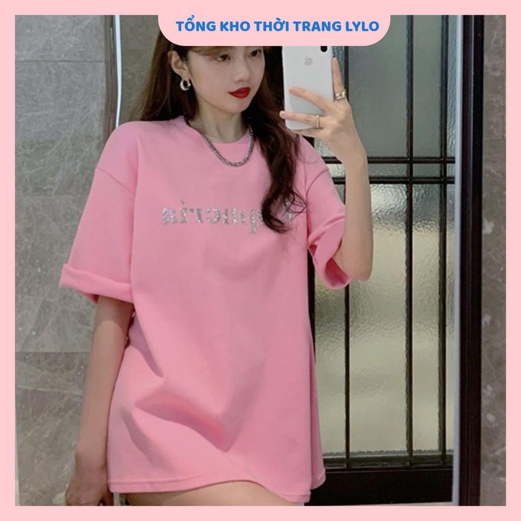 Áo phông nữ form rộng cổ tròn tay lỡ phong cách hàn