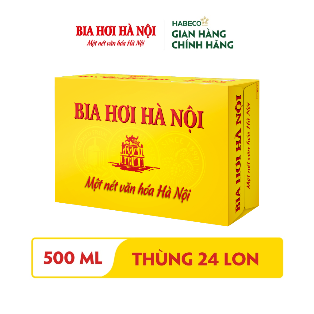 Hình ảnh Bia Hơi Hà Nội - Thùng 24 lon 500ml