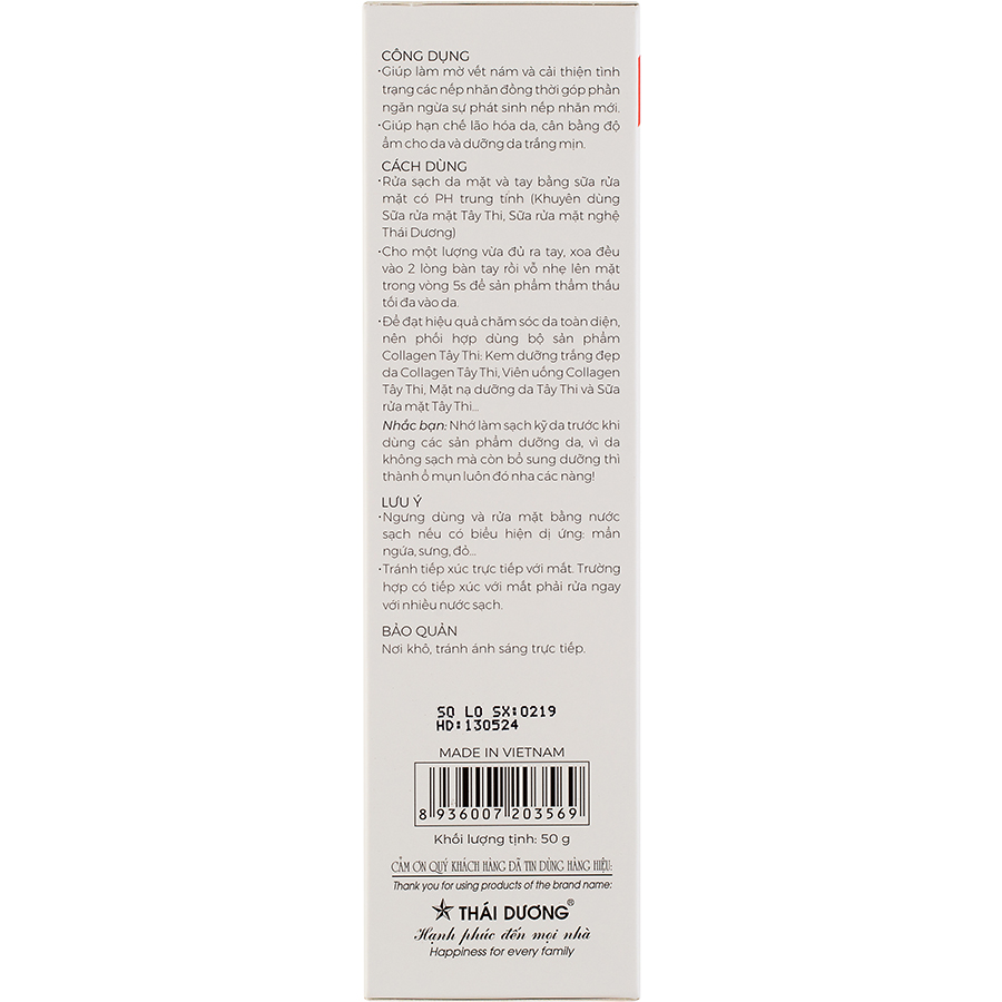 Nước Dưỡng Trắng Đẹp Da Collagen Tây Thi New (50g)