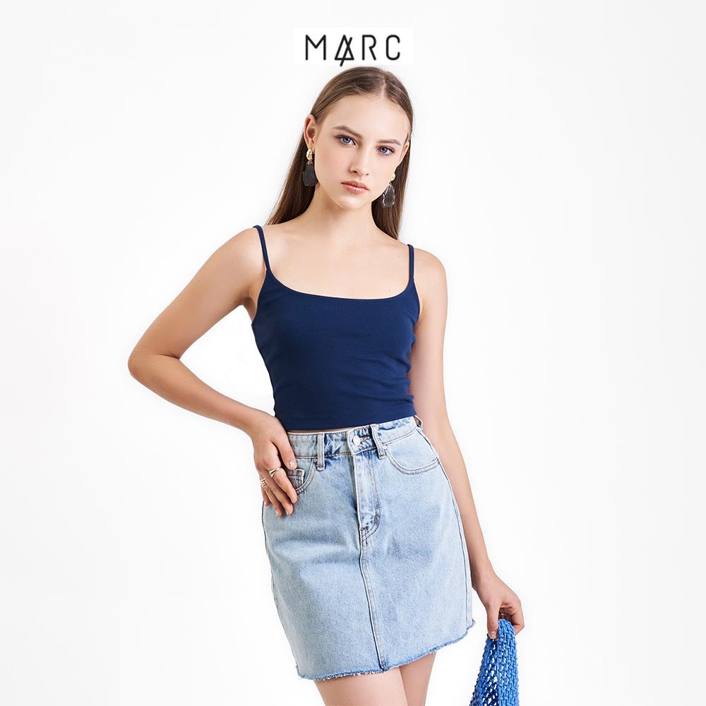 Áo thun nữ MARC FASHION thun gân 2 dây crop mềm mịn co giãn có dây điều chỉnh CBVH110221