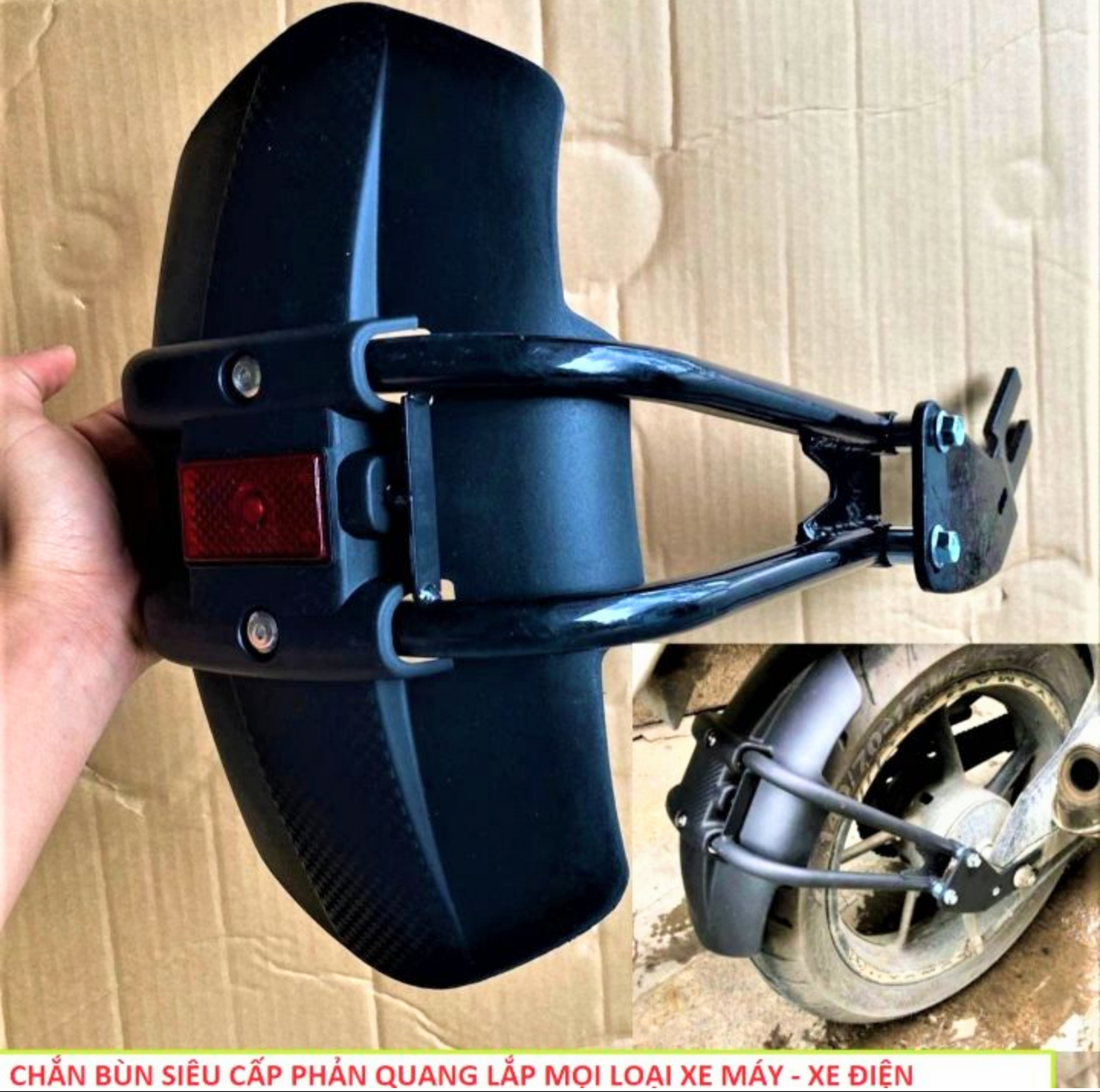 1 BỘ DÈ CHẮN BÙN SAU XE MÁY ĐẲNG CẤP MẪU MỚI HÀNG ĐẸP CHUẨN