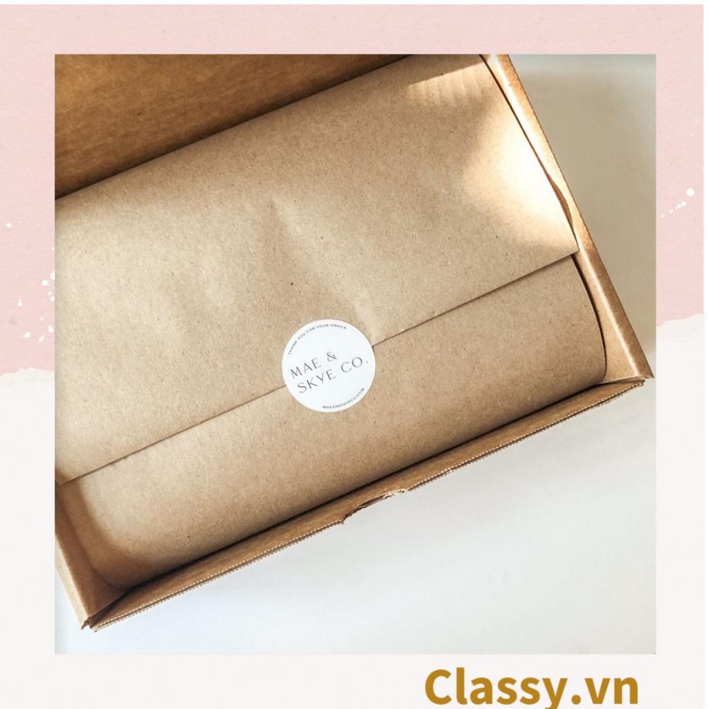 Cuộn 500 Sticker 2 kích thước, trơn chưa in, khách hàng mua về in logo cá nhân, dán bao bì, bánh handmade Q1685
