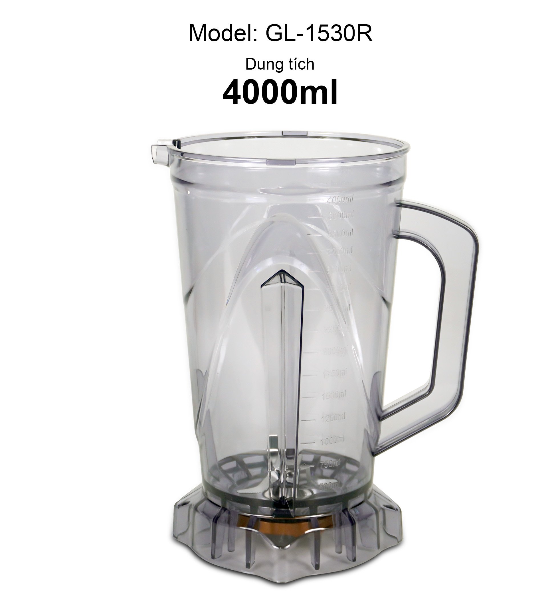 Máy Sinh Tố Công Nghiệp Gali GL-1530R DUng tích 4 Lít. Thiết kế chống ồn. Motor được quấn bằng đồng, Cối bằng nhựa PC siêu bền, Dao bằng thép không gỉ. Hàng chính hãng bảo hành 24 tháng