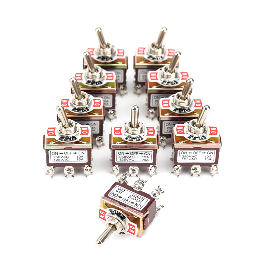 Công Tắc Gạt Tự Nhả ON-OFF-ON 6 Chân LB706 250V 15A