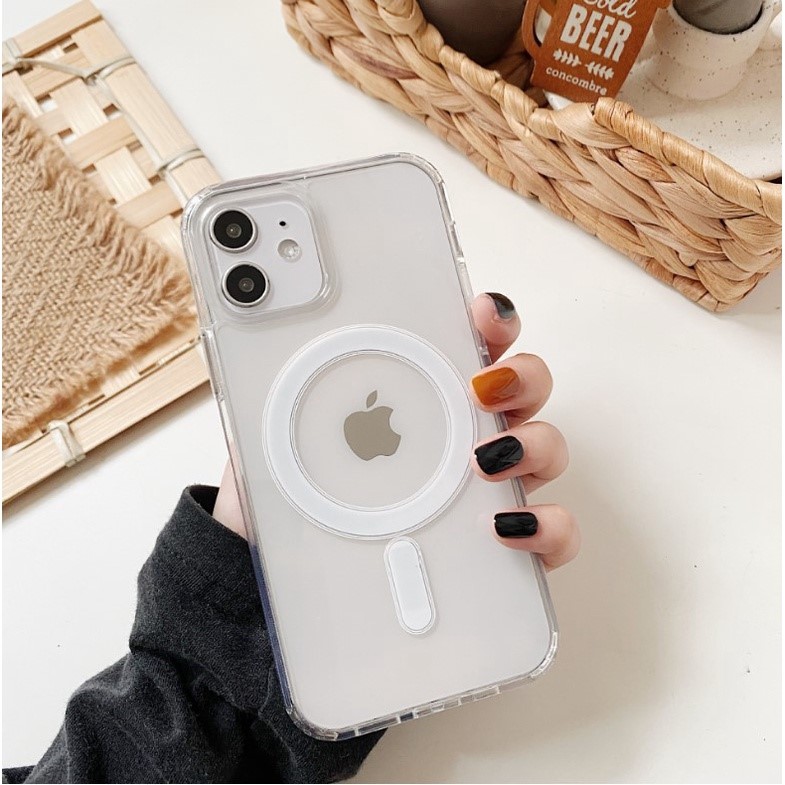 Ốp Lưng Hybrid Clear Case Trong Suốt Hỗ Trợ Sạc Từ Tính dành cho iPhone 13/ 13 Pro / 13 Pro Max- Hàng Chính Hãng