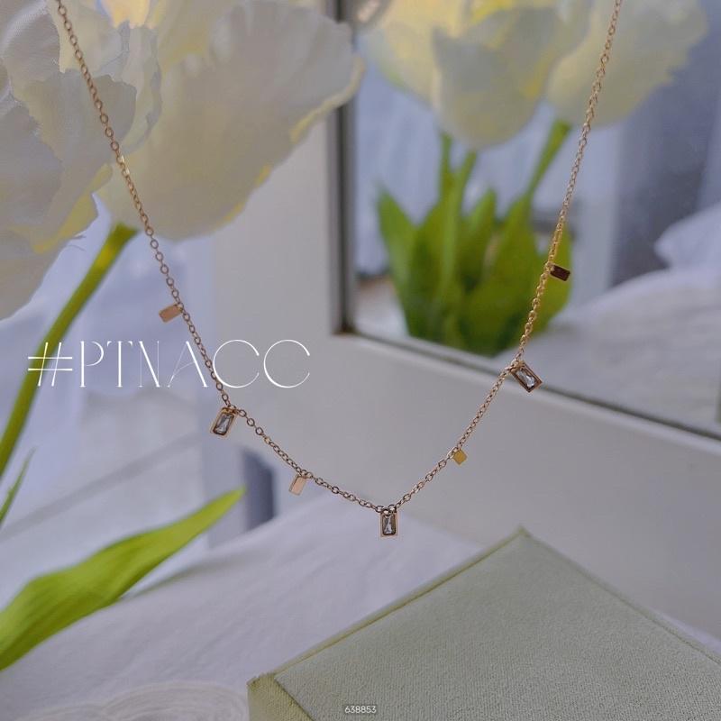 ᴾᵀᴺᵃᶜᶜ Dây chuyền TITAN mảnh style Korea . D39718