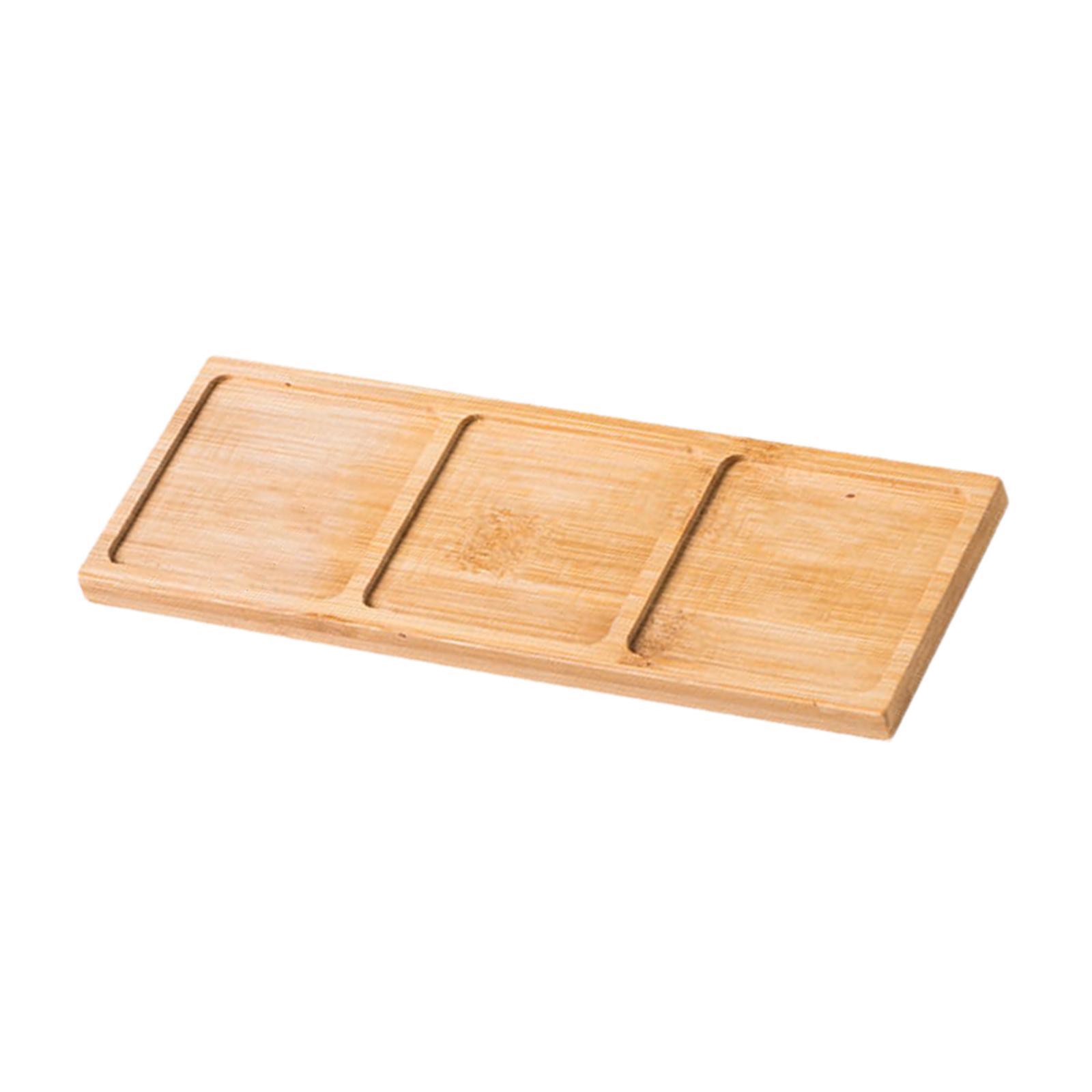 Modern Wooden Service Tray Food Dispenser Food Tray Display Tray Cupcake Tray for Dresser Restaurants Countertop Office Decorative