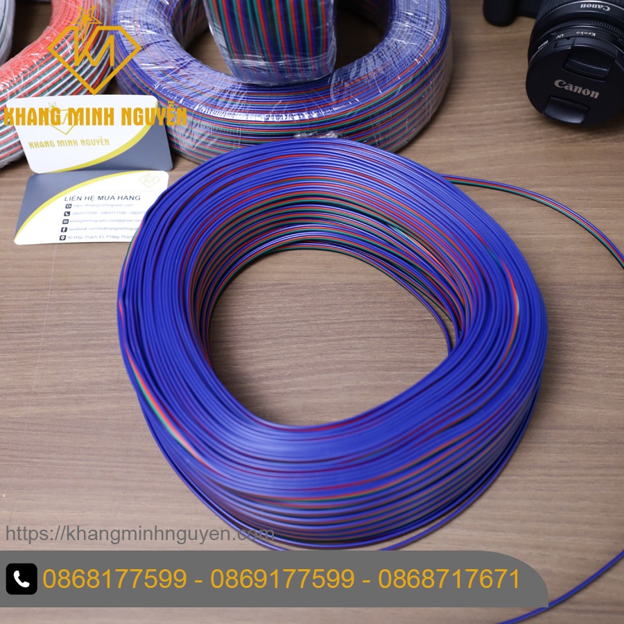 Dây điện nhỏ 4 dây - 4 màu - dây điện 4pin chuyên dùng cho mạch đèn led, bảng hiệu, mạch điện tử - 5V - 24V