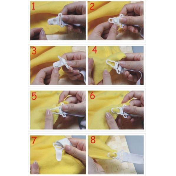 Vỉ 4 kẹp chặn drap trải giường