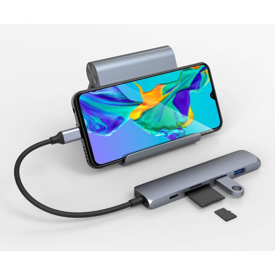 Cổng Chuyển HyperDrive BAR 6-in-1 USB-C Hub For Macbook, PC &amp;amp; Devices - HD22E-HÀNG CHÍNH HÃNG