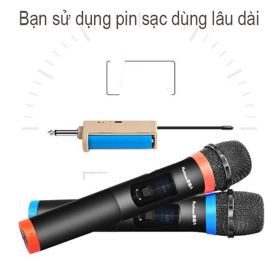 Micro không dây UHF chuyên nghiệp gồm  2 micro không dây F1