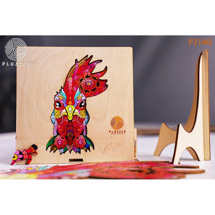 Bộ xếp hình gỗ thông minh puzzle đồ chơi ghép hình - Dậu – Con Gà – PZ140