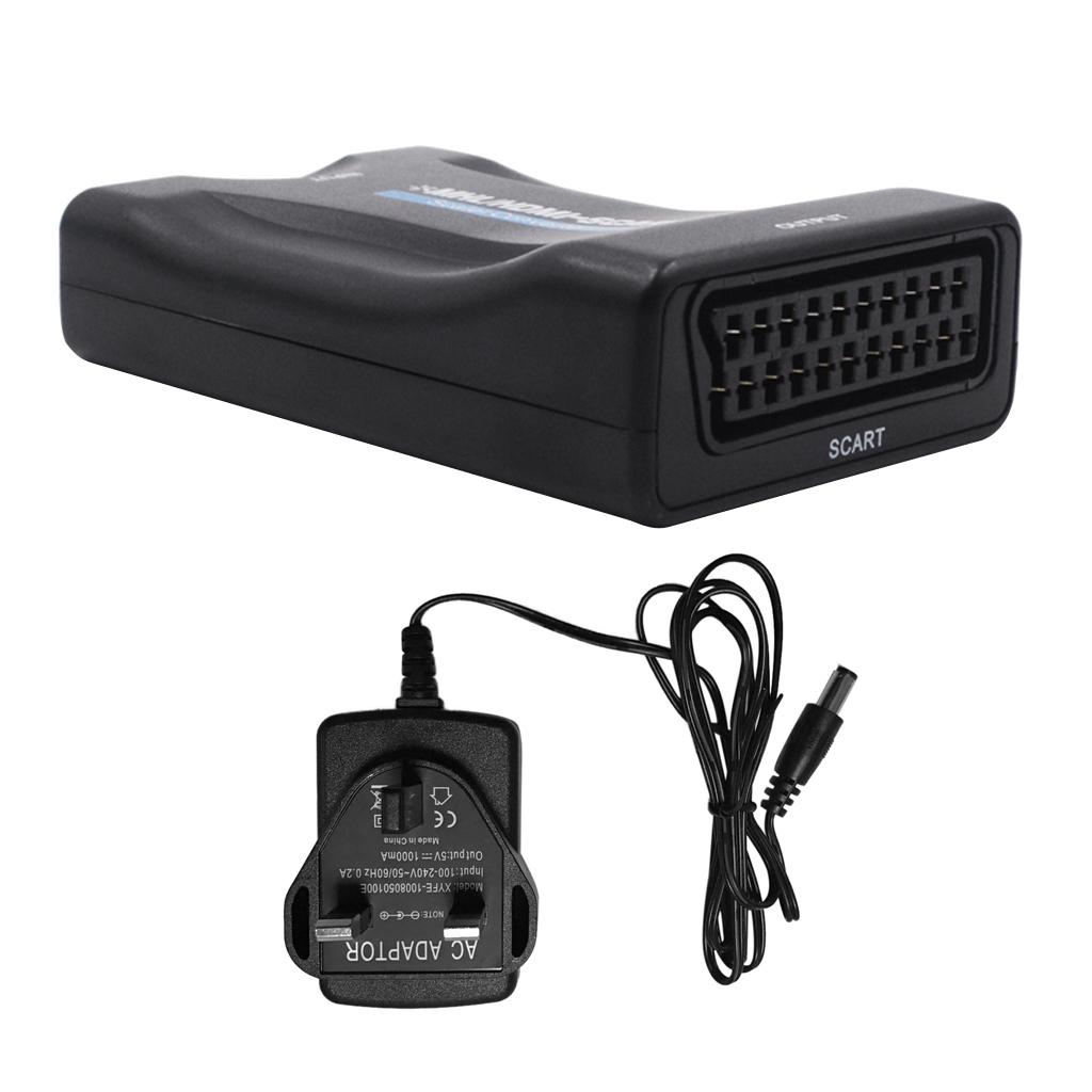 To SCART Converter Audio Video Composite Scaler Adapter for Sky PS3 UK