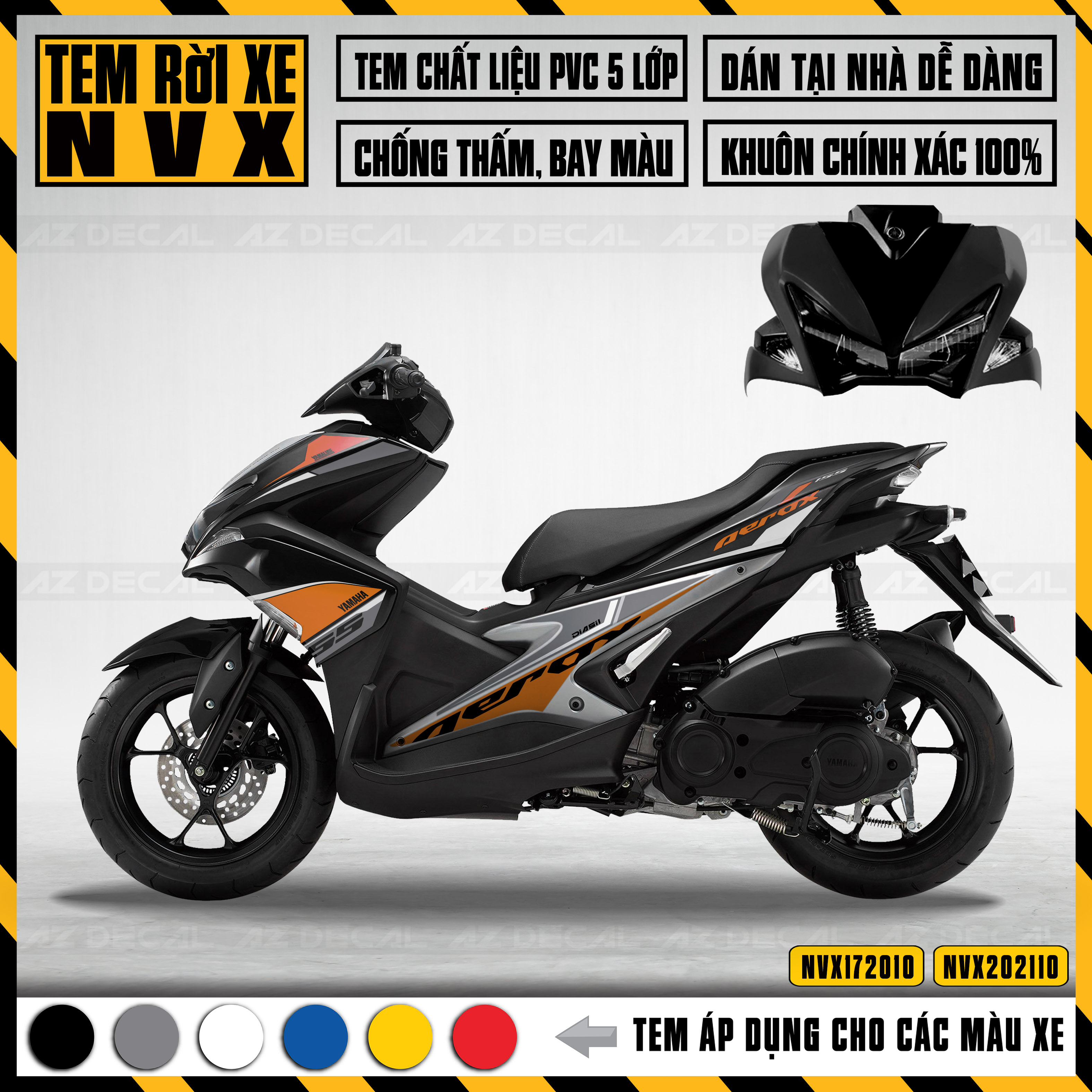 Tem Rời Dán Xe NVX 125-155 Mẫu Aerox | NVX10 | Decal Chế Xe Máy Yamaha NVX Cao Cấp Chống Nước, Bền Màu