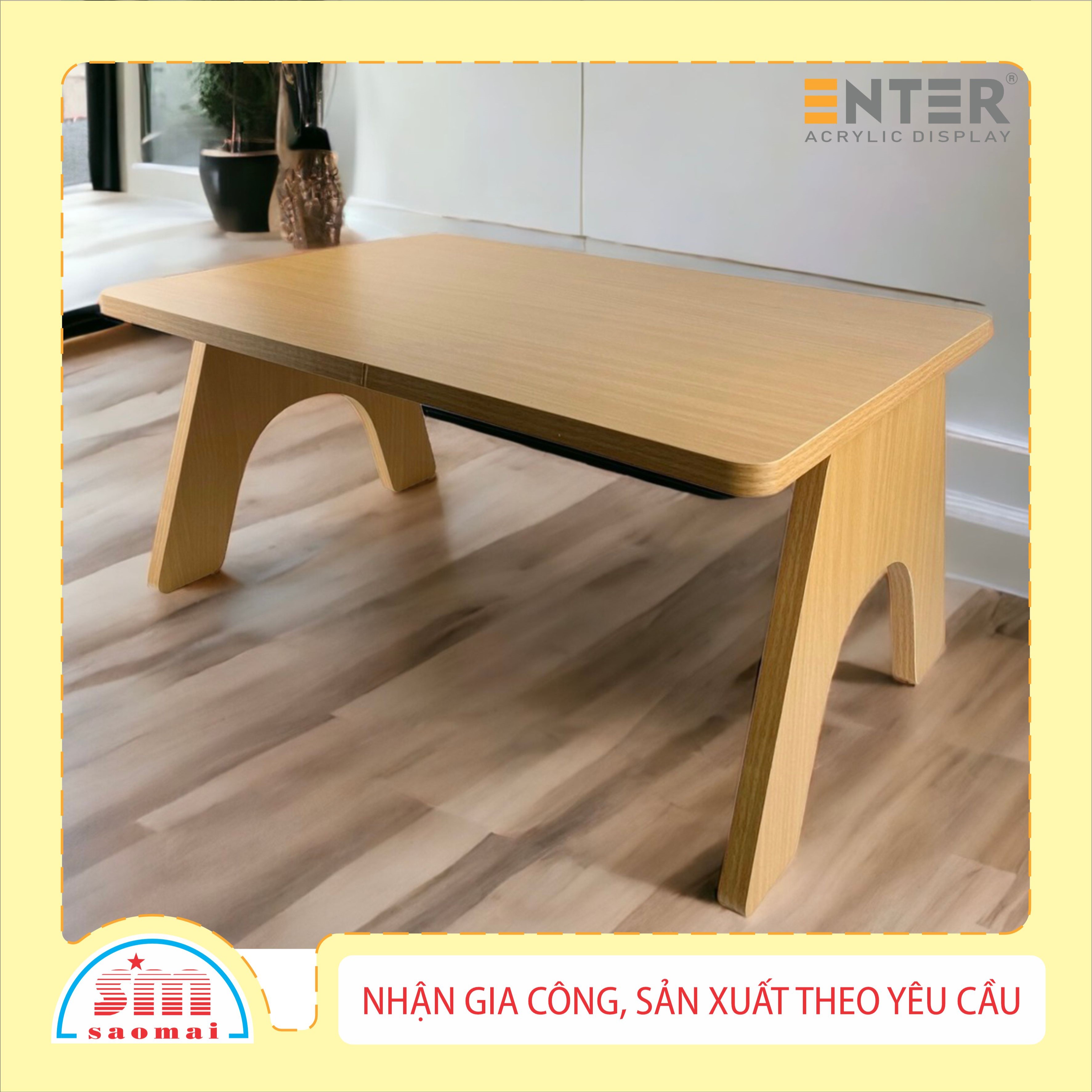 Bàn học / bàn gỗ xếp Enter BG101 60x40x28cm