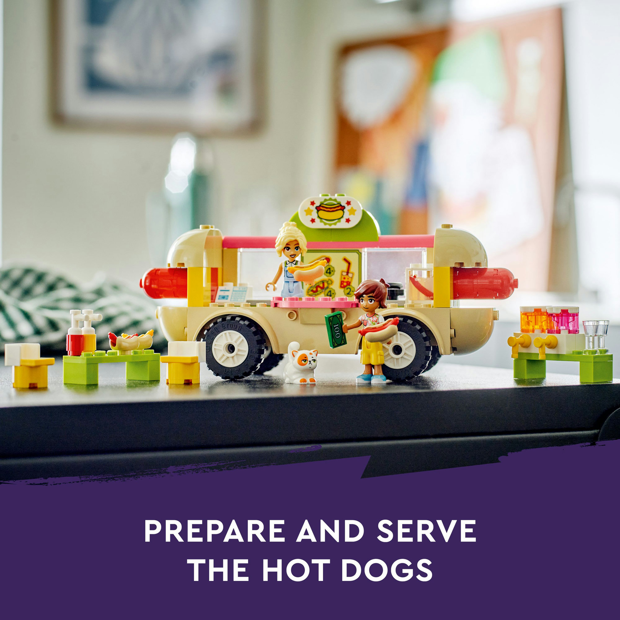 LEGO FRIENDS 42633 Đồ chơi lắp ráp Tiệm bánh hot dog lưu động (100 chi tiết)