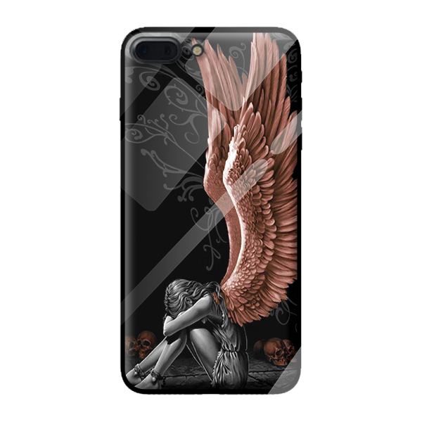 Ốp kính cường lực cho iPhone 8 Plus thiên thần girl 1 - Hàng chính hãng