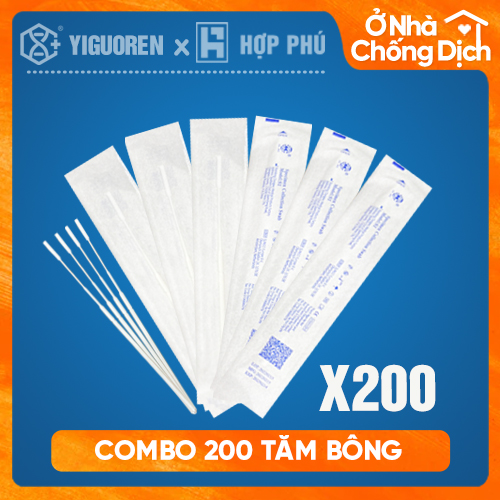 TEST GỘP COVID - 200 que tỵ hầu test Covid-19 Specimen Collection Swab  thương hiệu Chengwu chuyên sử dụng để test gộp (200 que test cho 200 người)