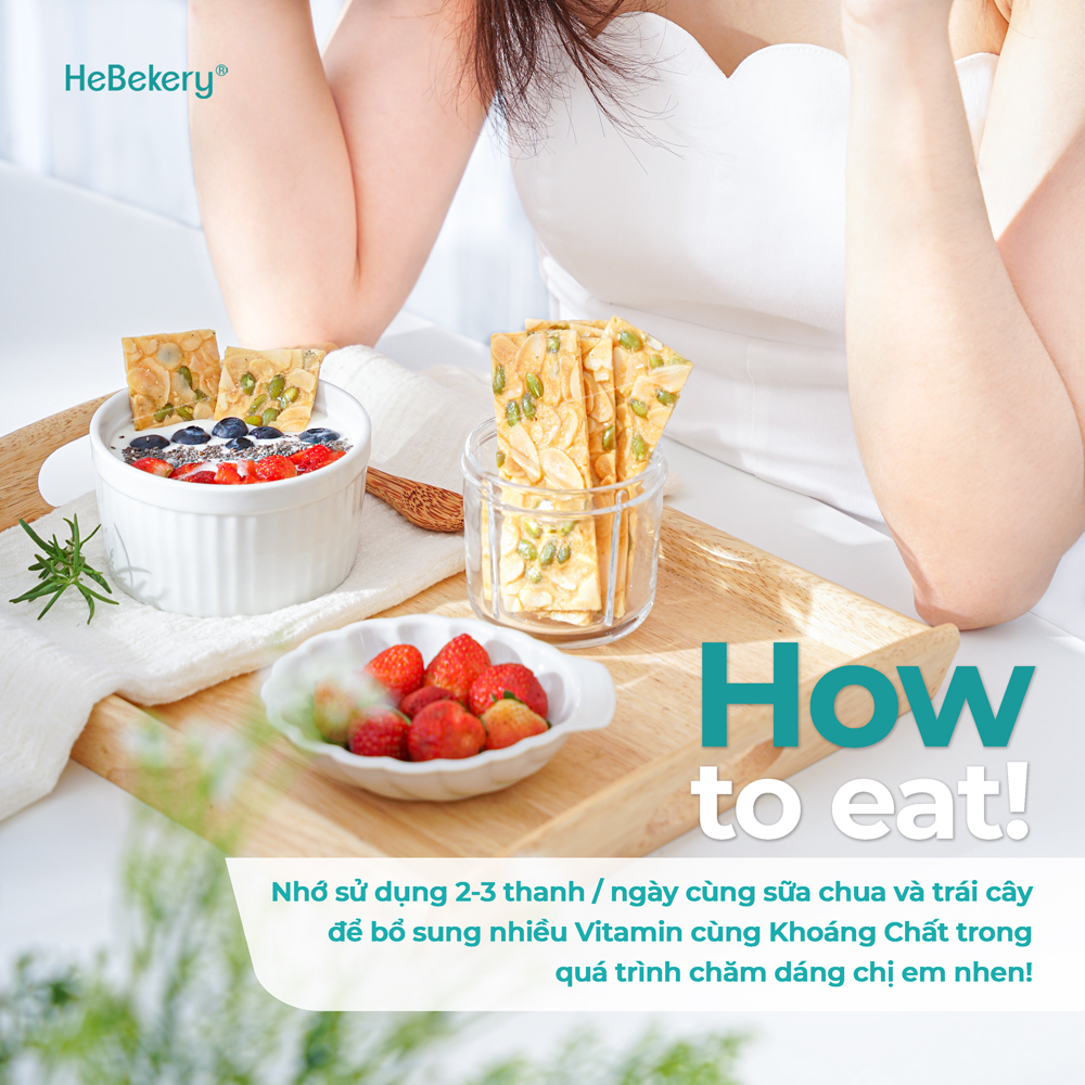 [HỘP TIỆN LỢI] Bánh Ngói Hạnh Nhân Siêu Hạt Chuẩn Keto - Bánh Ngói Ăn Kiêng Chuẩn Eatclean HEBEKERY by HEBE