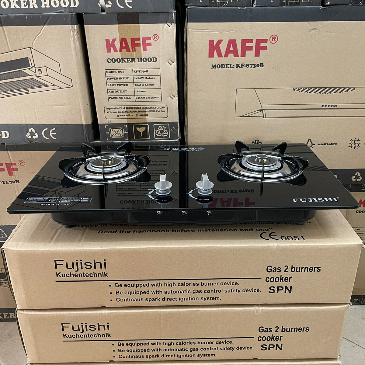 Bếp gas âm chén đồng Fujishi FJ-809IC - Đánh lửa IC cực nhạy - Lửa xanh tiết kiệm gas - Hàng chính hãng