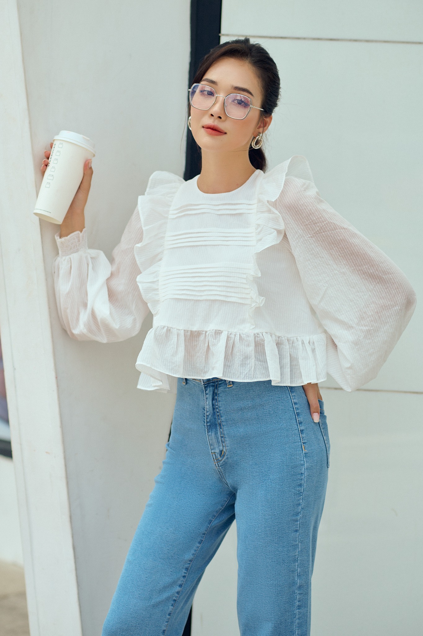 OLV - Áo Claire White Top