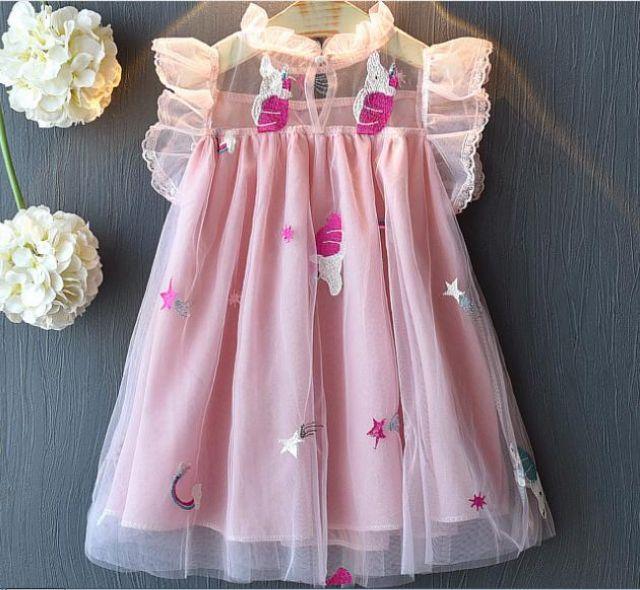 Váy pony hồng bé gái