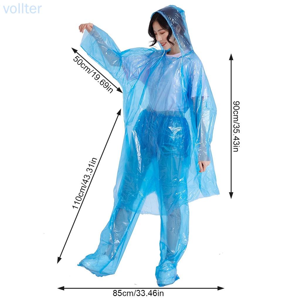 Raincoat One-off Top Pants Rainwear Outdoor Travel PE Rain Clothes for Adult Women Men Random Color