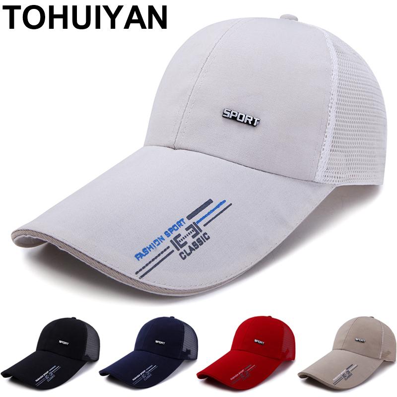 11cm Visor dài mũ nam Mũ mùa hè nhanh xe tải xe tải ngoài trời Sun bóng râm Mũ câu cá mát mẻ Mũ bóng chày cho phụ nữ Color: navy blue