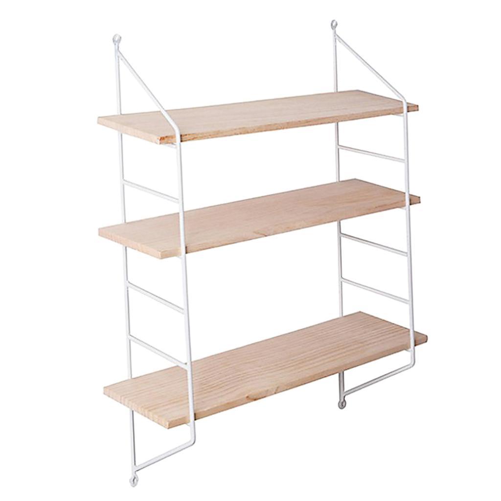 3 Layer Wall Hanging Wooden Shelves Floating Wall Shelf Home Decor White