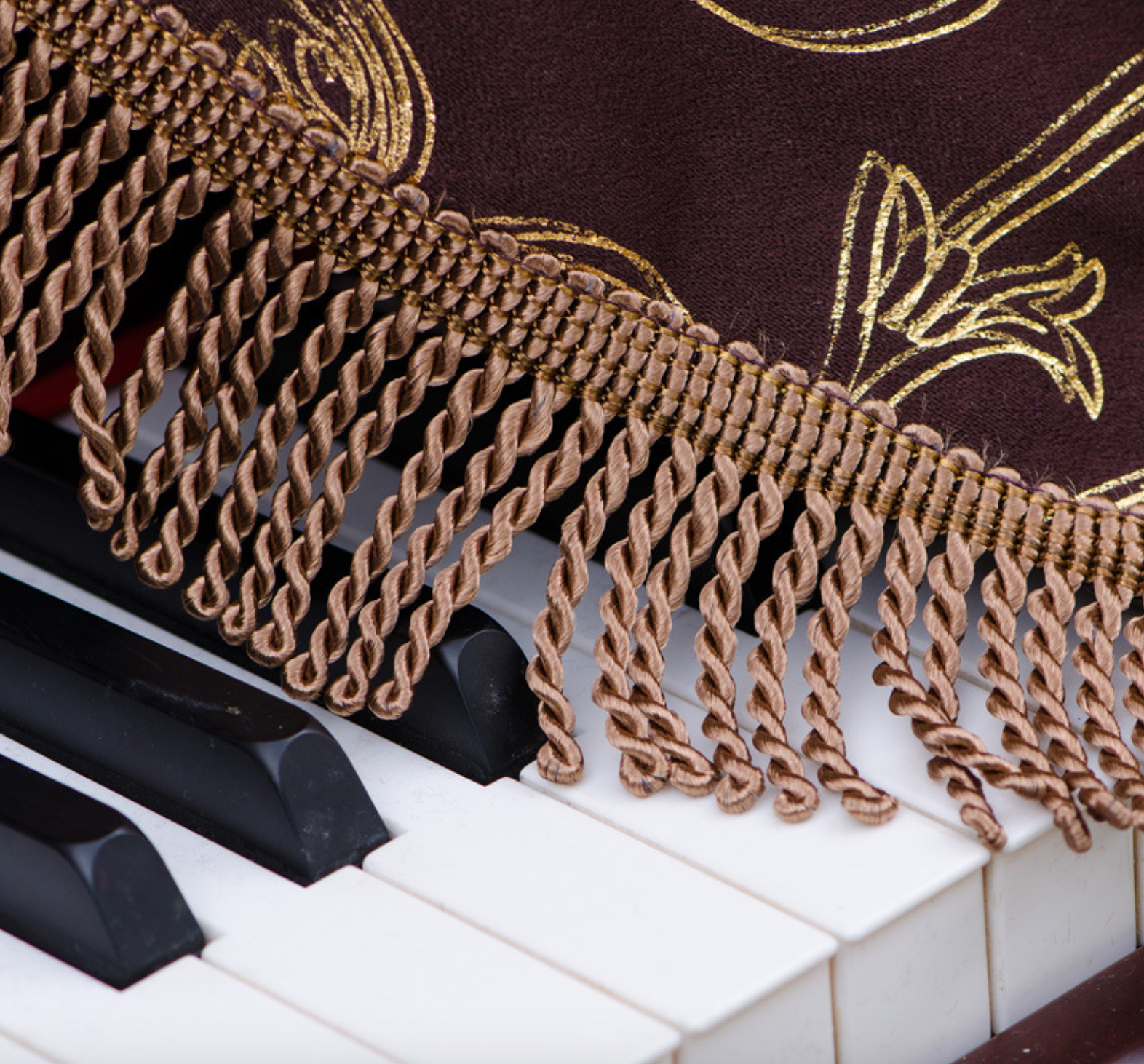 Khăn phủ đàn piano cơ đàn piano điện tử 88 phím phong cách Châu Âu cổ điển sang trọng chống bụi chống xước - Hàng chính hãng