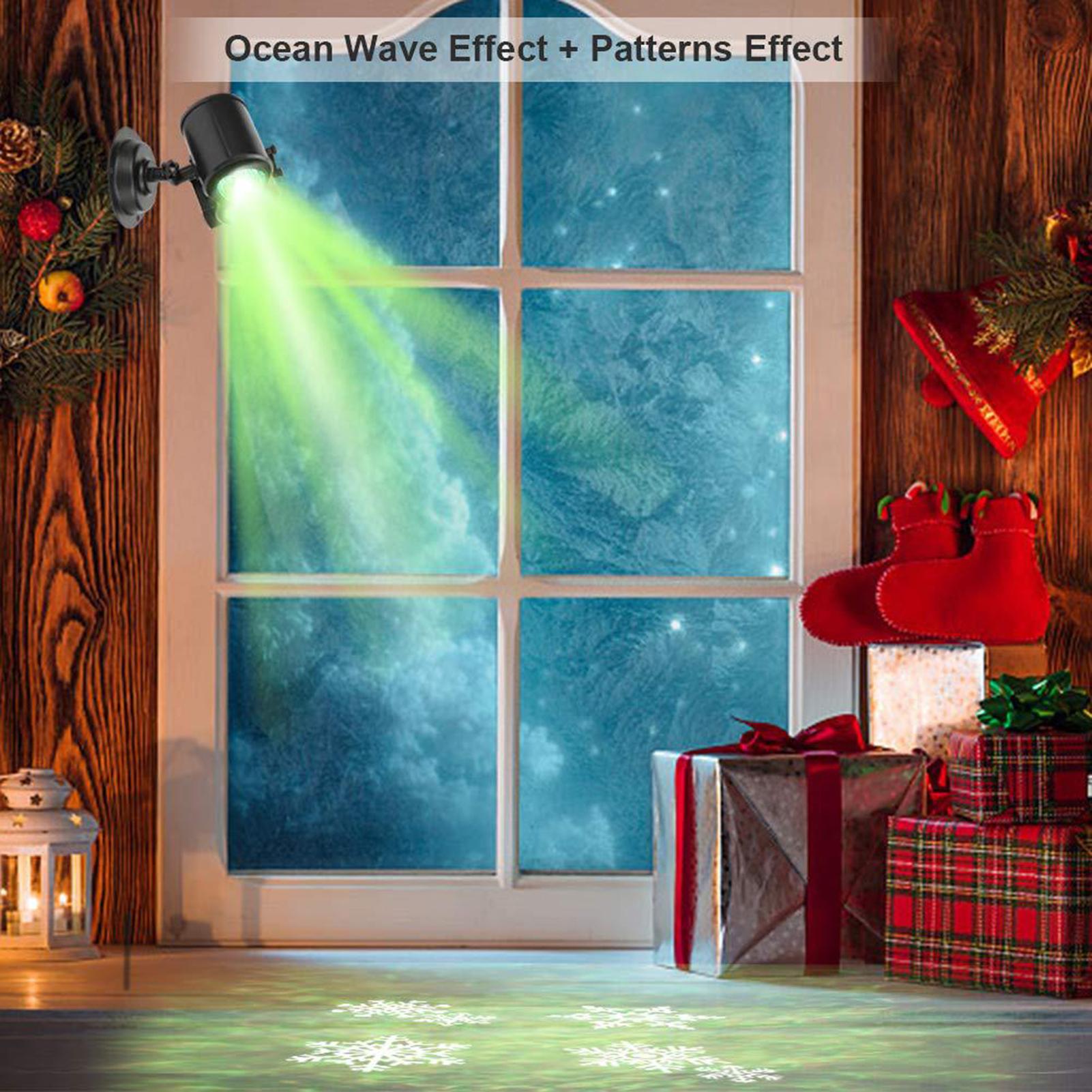 Đèn Chiếu Giáng Sinh Halloween Ngoài Trời, 26 Hiệu Ứng Hd Sóng Biển 3D & Mẫu Cho Bữa Tiệc Ngày Lễ Trang Trí Giáng Sinh