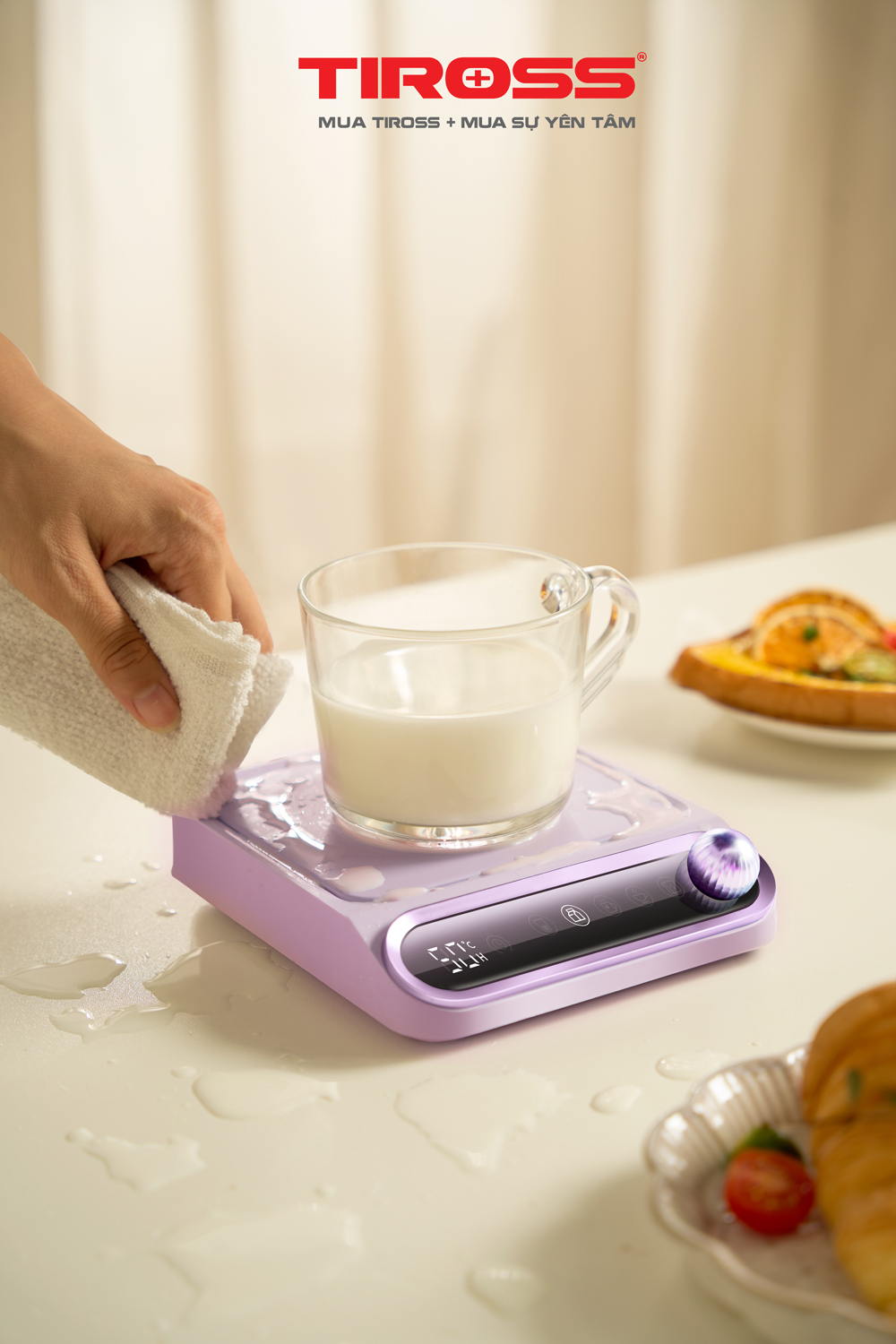 Đế lót ly giữ ấm thông minh di động TS5100 - Hàng chính hãng