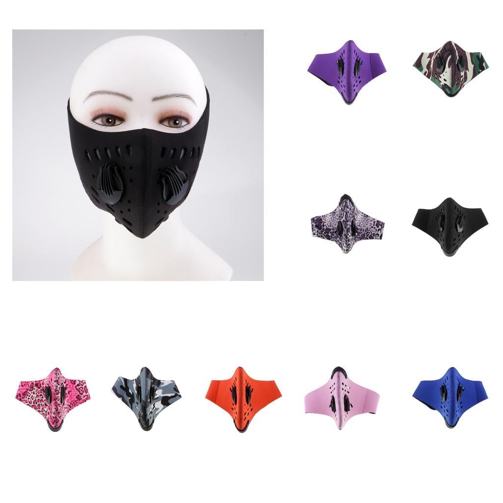 2pcs Cycling Face Mask Activated Carbon Dustproof Anti-Pollution Face Cover