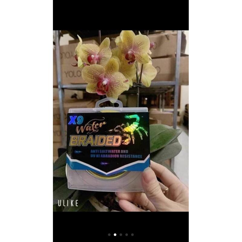 Dây câu bện nước PE X9 BRAIDED 200m cực mịn - Dù 7 màu,3.0