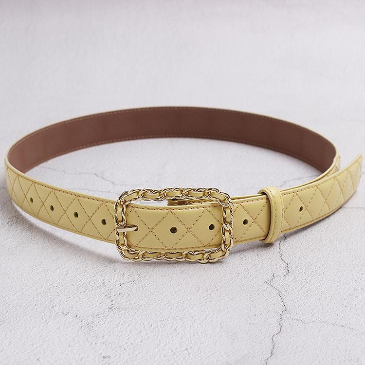 Năm 2020 Sang Trọng Kim Cương Lattic Dây Lưng Da Bò Quần Thắt Lưng Khóa Kim Loại Dây Chuyền Có Thể Điều Chỉnh Trắng Vàng Thắt Lưng Caestus Dây