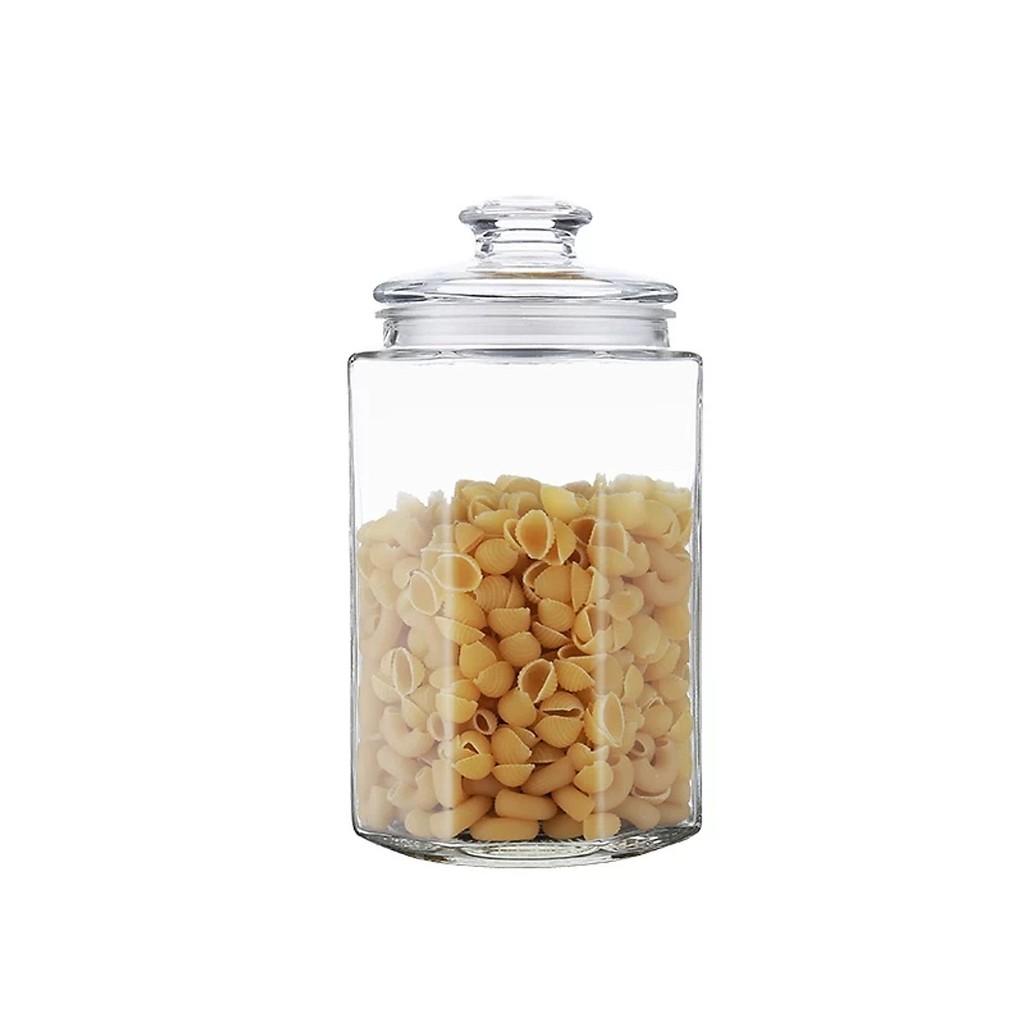 Hủ thủy tinh 550ml đựng gia vị, các loại hạt. Hộp đựng thức phẩm có nắp an toàn - dung tích 550ml