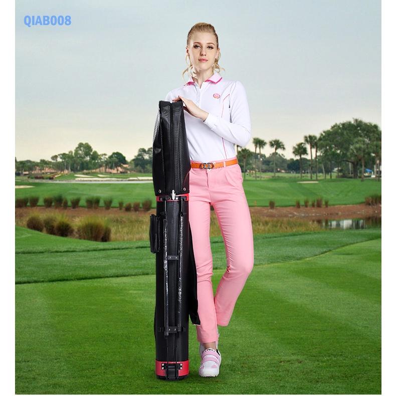 Túi đựng gậy golf QIAB008 - Chất liệu khung cứng được gia cố bằng cao su, chắc chắn và bền. Chân chống hợp kim