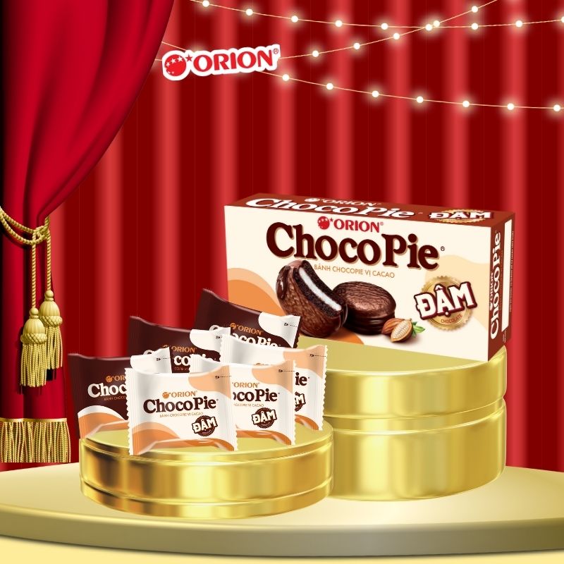 Hộp 6 gói bánh Orion CHOCOPIE ĐẬM vị ca cao (180G)