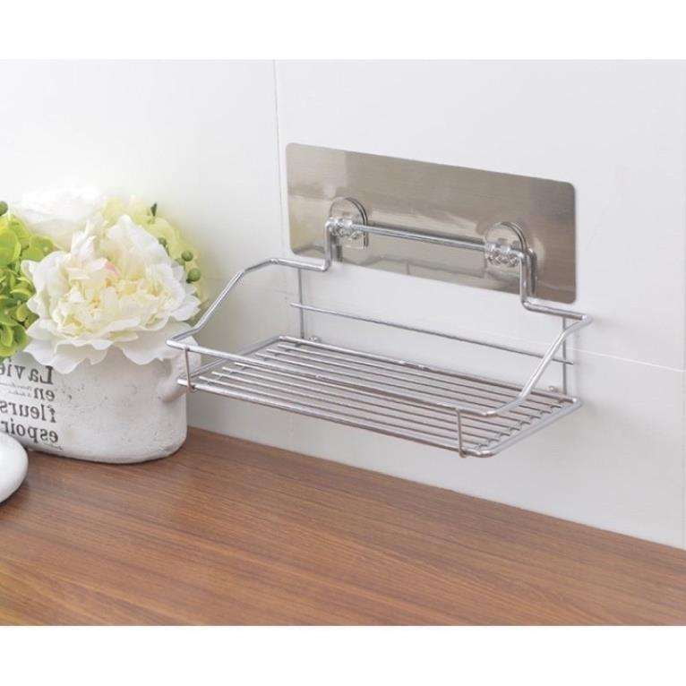 Kệ nhà bếp,kệ nhà tắm inox dính cường lực siêu chắc mã 5002