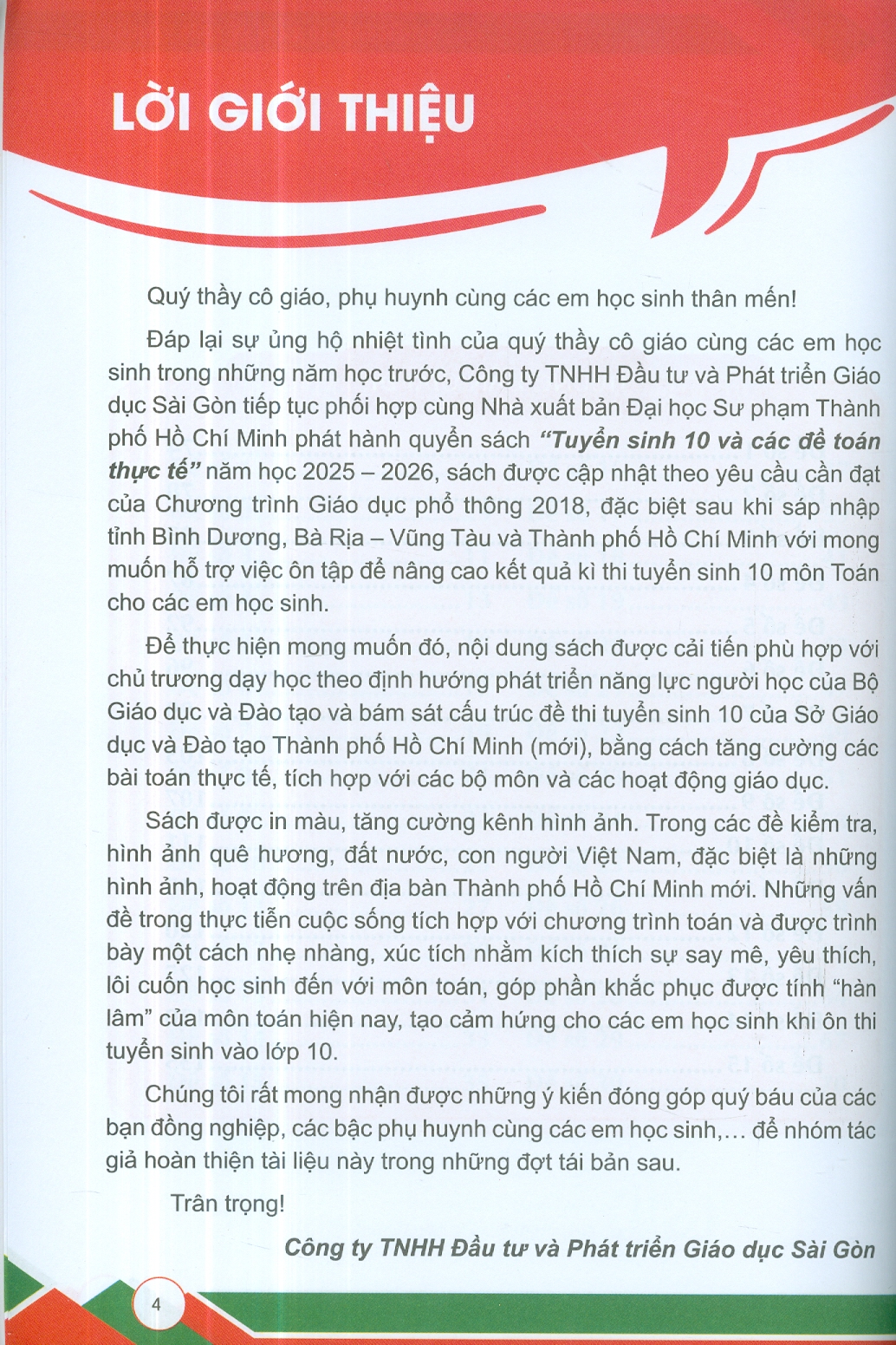 Tuyển Sinh 10 & Các Đề Toán Thực Tế (dành cho học sinh Thành phố Hồ Chí Minh)