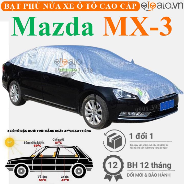 Bạt trùm phủ nửa nóc xe Mazda MX3 cải dù 3 lớp cao cấp BPNX - OTOALO