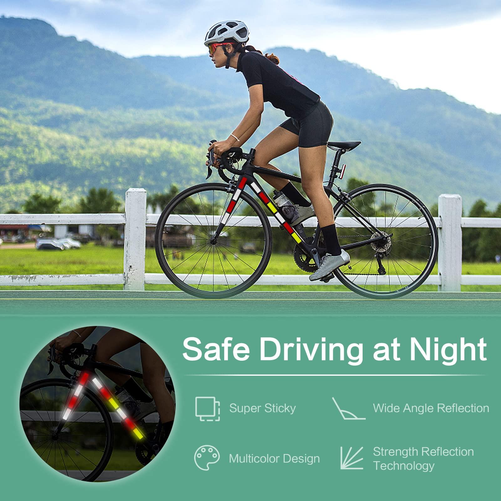 Phản xạ nhãn dán 30 mảnh 8 * 3cm Sticker Sticker Phản xạ Sticker Phim tự kết phản viên cho mũ bảo hiểm xe đạp xe đạp
