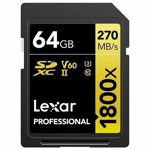 Hình ảnh Thẻ nhớ máy ảnh / máy quay phim Lexar Professional 1800x SDXC UHS-II U3 V60 - Chất lượng video 4K, tốc độ đọc 270mb/s - Hàng chính hãng