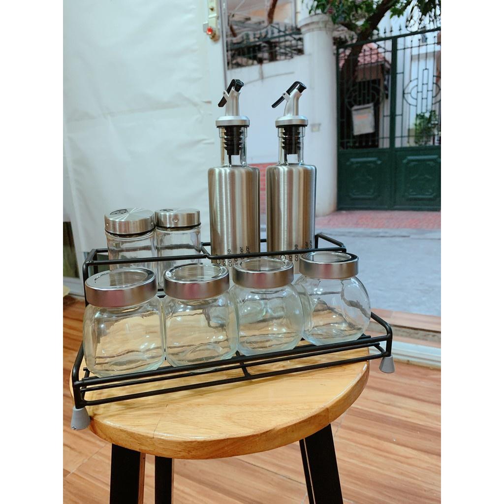 Kệ để lọ gia vị nước chấm bằng thép cao cấp sang trọng -K5