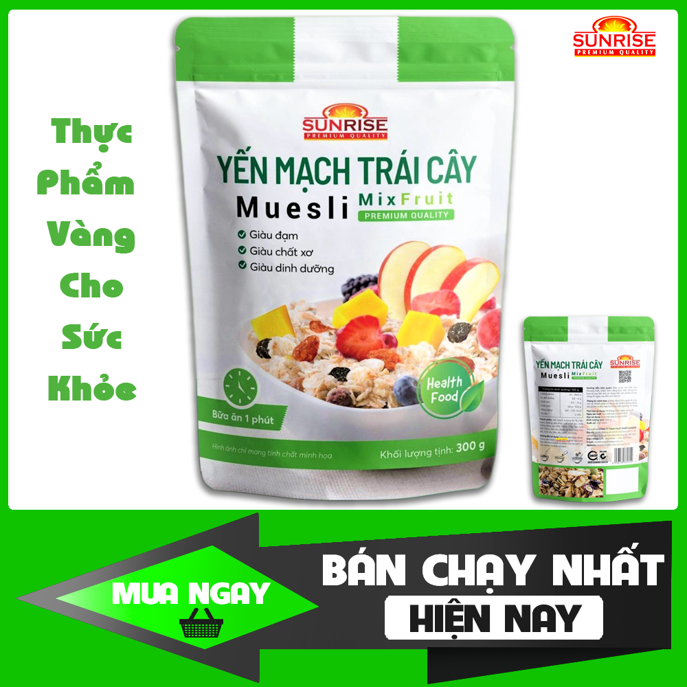 Ngũ cốc Muesli Mix Fruit Sunrise ăn kiêng giảm cân gói 300g