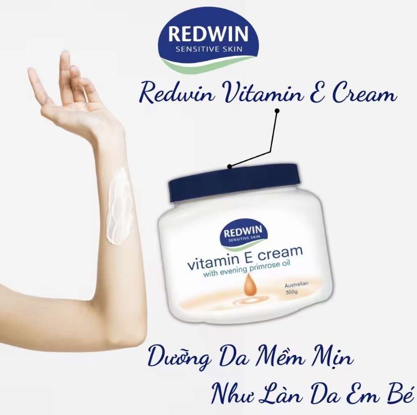 Kem Dưỡng Thể Redwin Vitamin E Cream Dưỡng Ẩm Chuyên Sâu 300g