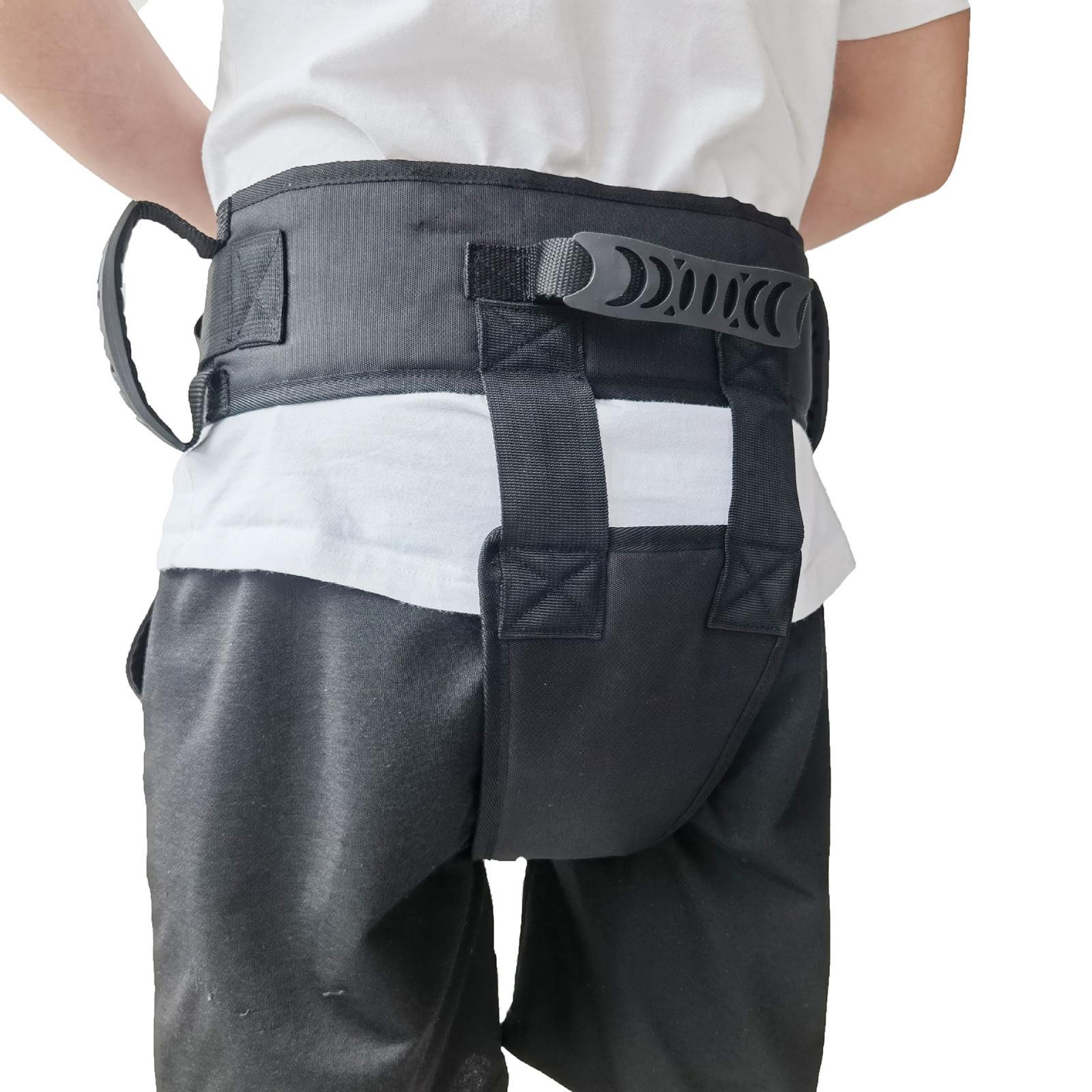 Transfer Care Belt Auxiliary Strap Walking Training Standing Breathable Long Strap Gait Belt for Patient Elderly Bedridden Band Black
